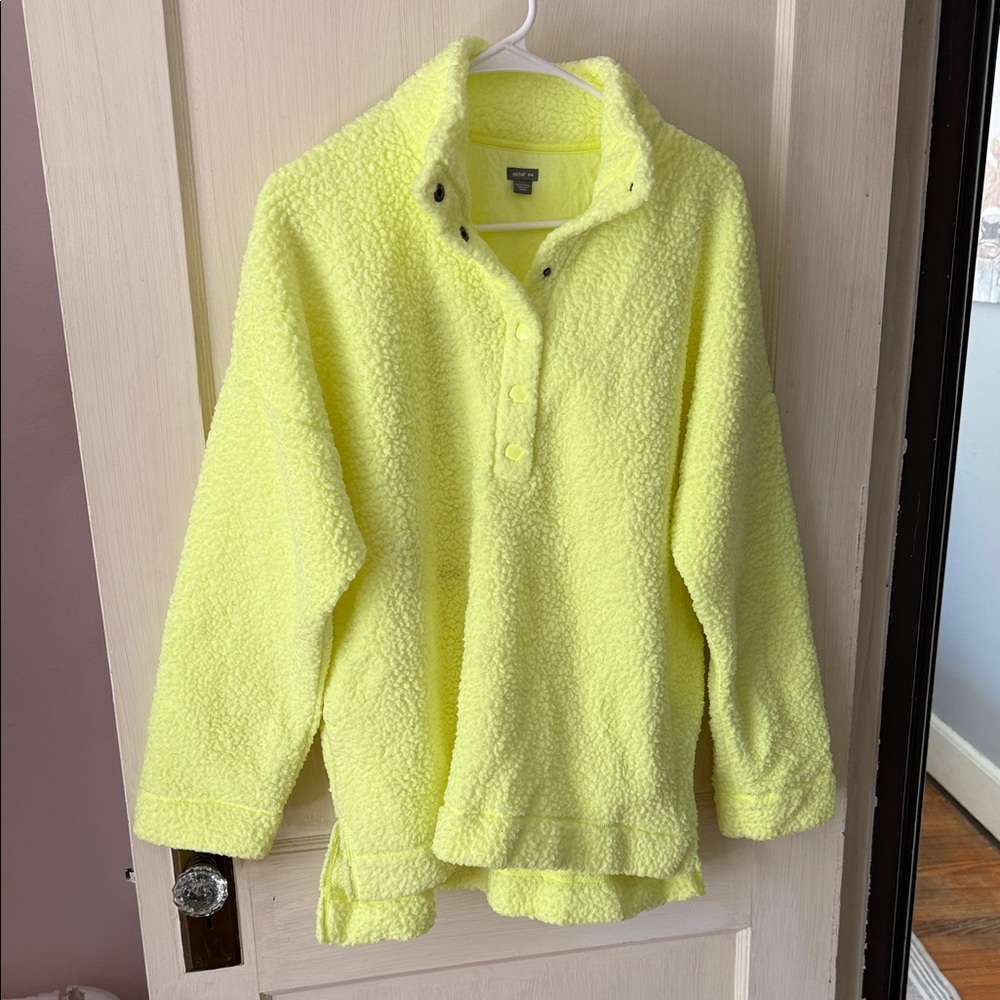 Aerie Bright Yellow Fleece Top